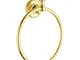 Porta Salviette ad Anello Linea MADRAS ORIENTE 19,5x6xh21.50 cm Oro lucido e Swarovski tra...