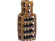 Cantinetta Portabottiglie in legno Bottiglia 50x25xh120cm 18 bottiglie Noce