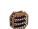 Cantinetta Portabottiglie in legno Ottagono 75x25xh75 cm 18 bottiglie Noce