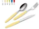 Set Posate colorate 4 pezzi LIGHT 1 Coltello 1 Forchetta 1 Cucchiaio 1 Cucchiano caffe in...