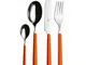 Serv.posate 36 pezzi fantasia carota in Acciaio Inossidabile, colore Carota, Lavabile in l...