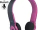 Cuffie per Bluetooth Cuffie Bluetooth con Tasti di Comando Integrati HI FUN colore rosa