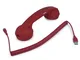 Cornetta Bluetooth HI RING cornetta senza filo vintage 23x6xh6,5 cm red