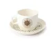 Tazzina caffè Rosa dei Venti con piattino, in melamina impilabile,Tazza: diam. 6 cm / H 4,...