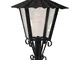 Lanterna da terra In ferro Battuto 24xh47cm x Palo da 3,5 cm - Attacco Lampada E 27 intern...