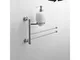 Asta attrezzata Bidet con dispenser e 2 asciugamani MOD RHO 33x14xh30 cm ruotabile a 360 g...
