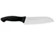 coltello santoku cm 18, colore nero , manico in gomma termoplastica