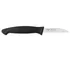 coltello cucina verdura retto seghettato cm 8, colore nero , manico in gomma termoplastica