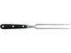 Forchettone Arrosto retto Forgiano in acciaio W.Nr.1.4116 cm 29 e Forgiato manico nero , M...