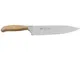 Coltello cucina o lama forgiata in acciaio W.Nr.1.4116 cm 20, manico legno di Frassino , M...