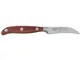 Coltello cucina verdura forgiato in acciaio W.Nr.1.4116 in legno di mogano cm 8, colore ma...