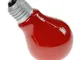 Appendiabiti da parete a Lampadina EDY 7x6xh9 cm in resina decorata a mano colore rosso lu...
