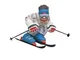 Statua Sport Lo sciatore h16 cm -peso 1300 gr in resina decorata a mano in Italia colore b...