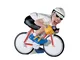 Statua Sport ciclista h18 cm -peso 1500 gr in resina decorata a mano in Italia colore bian...