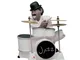 Statuina Musicale BATTERISTA JAZZ BAND h13 cm -peso 690 gr in resina decorata a mano in It...