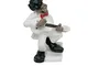 Statuina Musicale CHITARRISTA JAZZ BAND h14 cm -peso 460 gr in resina decorata a mano in I...