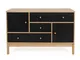 Credenza AbbeyWood Rovere carbone in legno ingegnerizzato e massiccio, dimensioni 120 x 45...