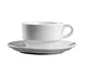 Tazza THE con piatto Impilabili RINASCIMENTO 6 pezzi CL 22 in porcellana bianca in lavabil...