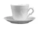 Tazza da caffè con piatto in porcellana bianca 6 pezzi CONCHIGLIA CL 10 in lavabile in lav...