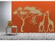 Sticker in 3d Sognando L'africa , in legno naturale 200x128 cm colore legno naturale chiar...