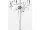 Candelabro Cristallo 5 fiamme in cristallo cm h 52 uno colore trasparente, cristallo K9