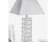 Lampada da tavolo in cristallo DIAMANTE diametro H64 cm con paralume 38x38 cm