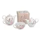 Teiera con tazza set in porcellana TEA FOR ONE PEONIA Diametro 12x h 13,5 in fine porcella...