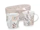 Mug set due pezzi in porcellana PEONIA Diametro 8,7x h 9,5 cm in fine porcellana in scatol...