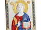 Cristo, base in legno ed immagine incolore 21,2x17 cm, immagine sacra immagine sacra su pl...