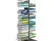 Libreria verticale a colonna DOPPIA ZIA BICE 42x30xh 105 cm con struttura I in legno masse...