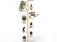 Porta piante a colonna ZIA FLORA 42x30xh 155 cm - dis. in altezza min 33-max 44 cm struttu...