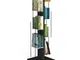 Libreria verticale a colonna ZIA VERONICA con struttura 34x34xh 105 cm e bacchette in legn...