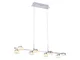 Lampada a sospensione a LED NADINE in Acciaio e VETRO OPAL 80x22xh filo 120 -10cm - 48 W-...