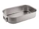 Tegame Rettangolare Manico Snodato 35x25xh 8 cm Inox, peso 1,82 kg