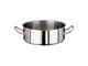 Casseruola Bassa 2 Maniglie 20xh 7,5cm - Lt 2,5 - peso 1,1 kg Serie 2000 Inox fondo termod...