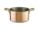 Casseruola Alta 2 Maniglie Cm 20 Rame 3-ply Induzione, peso 1,59 kg