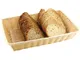 Cesto Pane Rettangolare 23x15xh7 cm Poly-Rattan, peso 0,07 kg