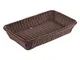 Cesta Porta Pane Gn 1/1 H. 10 Polirattan Marrone, peso 0,69 kg