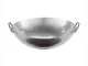 Wok in ferro diametro 46xh14 cm Due Maniglie Ferro, peso 2,15 kg