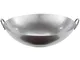 Wok in ferro diametro 71xh22 cm Due Maniglie Ferro, peso 5,78 kg