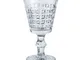 Calici SET 6 pezzi in Pasta di Vetro WINDSOR diametro 8,7xh16 cm - 260 Ml in vetro pressat...