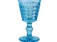 Calici SET 6 pezzi in Pasta di Vetro WINDSOR diametro 8,7xh16 cm - 260 Ml in vetro pressat...