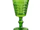 Calici SET 6 pezzi in Pasta di Vetro WINDSOR diametro 8,7xh16 cm - 260 Ml in vetro pressat...