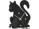 Orologio Kat in metallo, colore Nero Goffrato