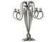 Candelabro Minerva in metallo, diam.33x41h, colore Fango