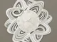 Orologio Penelope in metallo, diam.50, colore Bianco Neve