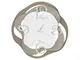 Orologio tridimensionale in stile contemporaneo Isotta in metallo, diam.62X5P, colore Beig...