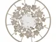 Orologio da parete floreale Fior di Loto in metallo, diam.60, colore Sabbia