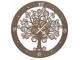 Orologio simbolico piccolo Albero della Vita in metallo metallo verniciato, Diametro 44 cm...