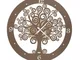 Orologio portafortuna grande Albero della Vita in metallo, diametro 55, colore Orolaccato...